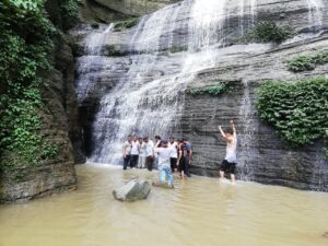 Shuvolong waterfall in kaptai lake